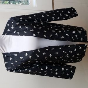 Vintage Via Sant Andrea Blue&white Blazer with shoulder Pads Size 10